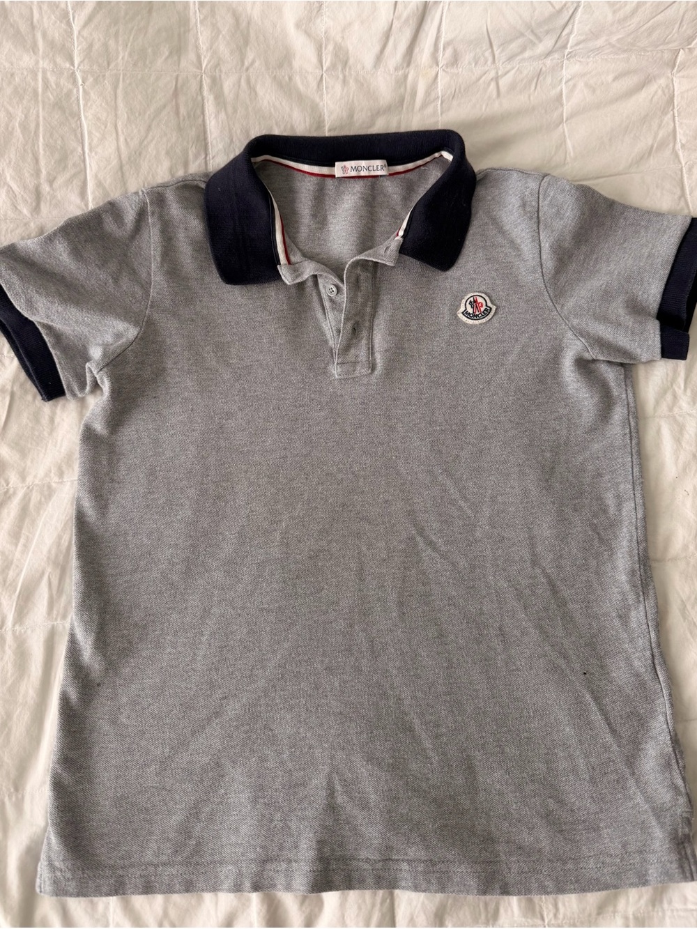 Moncler Grey Polo Shirt - youth 12